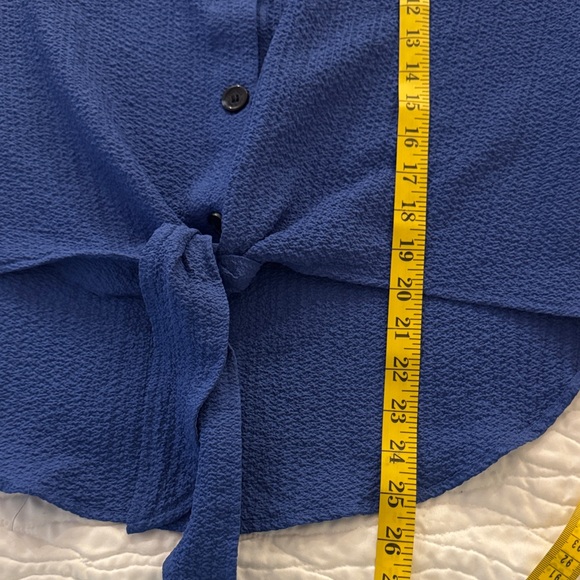 Calvin Klein Royal Blue Button-Up Blouse - Picture 7 of 7